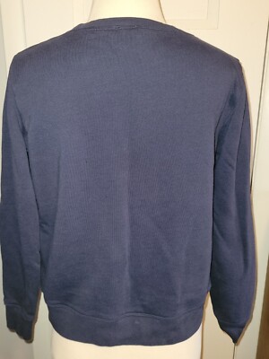 Felpa J.Crew Weekend Long Sleeve Cotton Crewneck – Taglia XS, Blu, Nuova Con Etichette