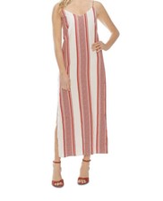 Vince Camuto V neck side slit maxi dress size S