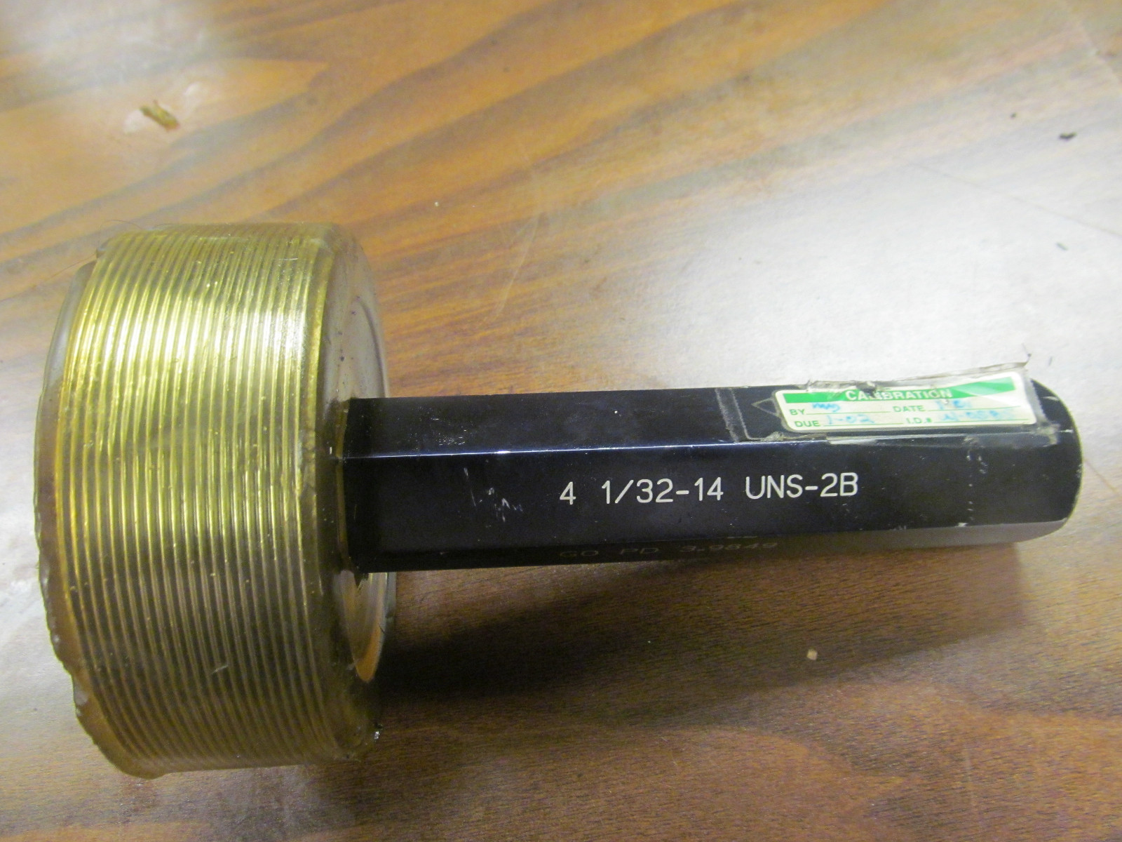 SWG Thread Plug Gage 4-1/32 14 UNS 2B 3.9849 Free Shipping Go Only ...