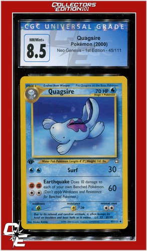 Quagsire (1st Edition) graded CGC 8.5 for sale on eBay