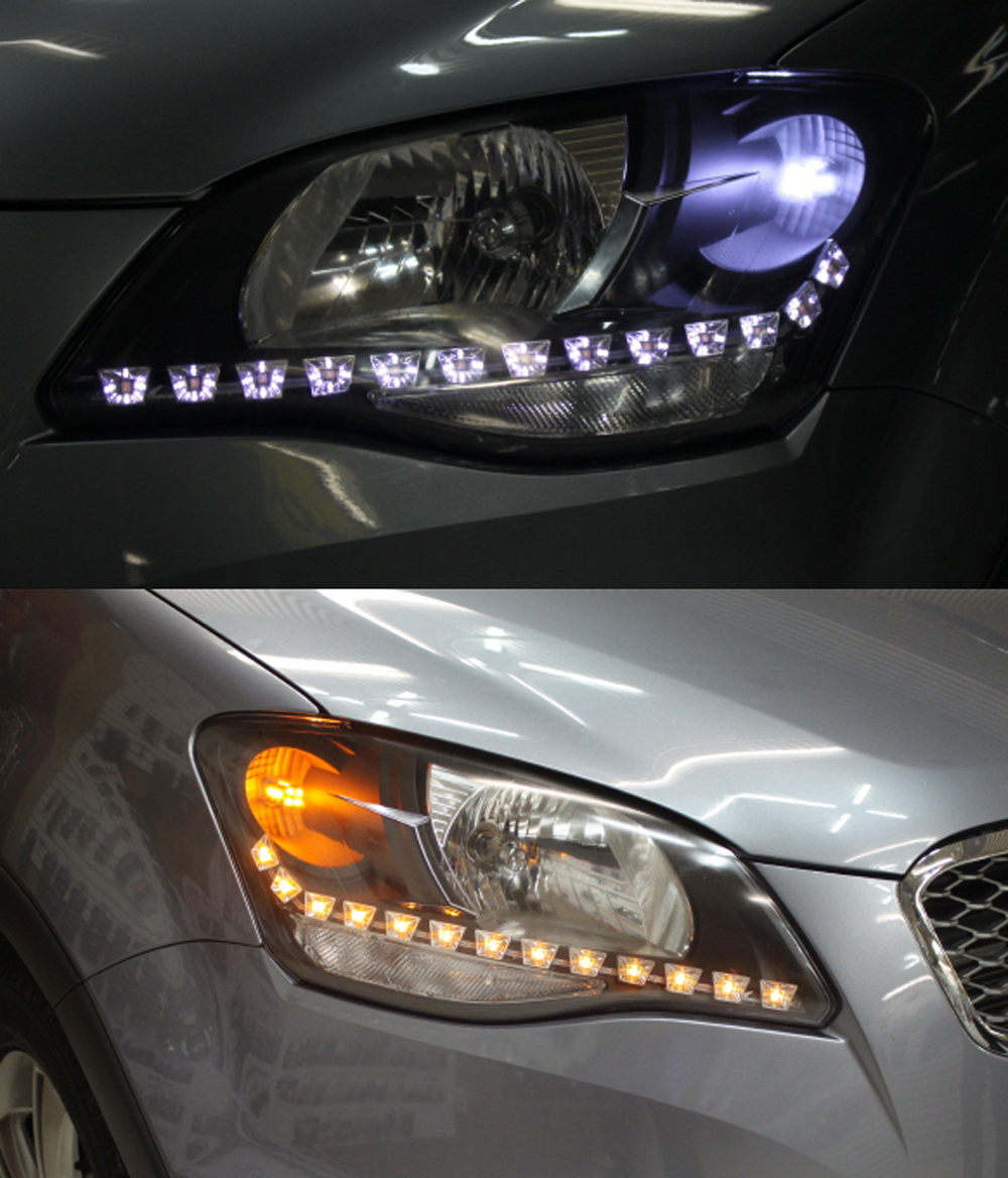 LED 2way Head Light Eyeline LC Line Module DIY Kit For 11-13 Ssangyong ...