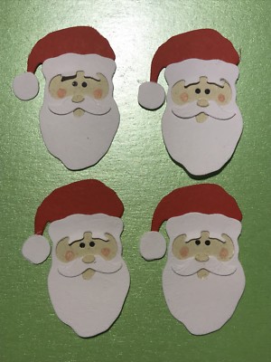 4 Mini Santa Father Christmas Stanzformen Nikolaus Noel Yule (Kartenaufleger)