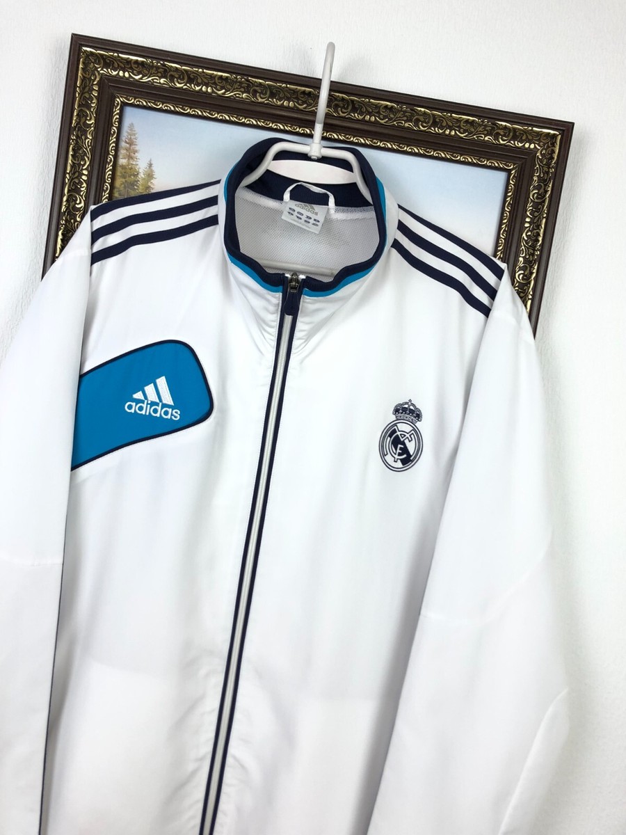 Vintage Adidas Real Madrid Football Jacket Soccer Track Top Mens