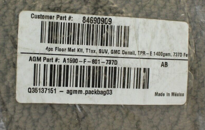 202125 GMC YUKON DENALI OEM FACTORY BROWN CARPETED FLOOR MATS 84690909