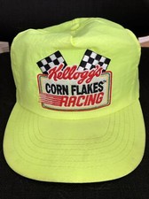 1992 Kellogg's Hat Corn Flakes Racing NASCAR Yellow SnapBack Retro