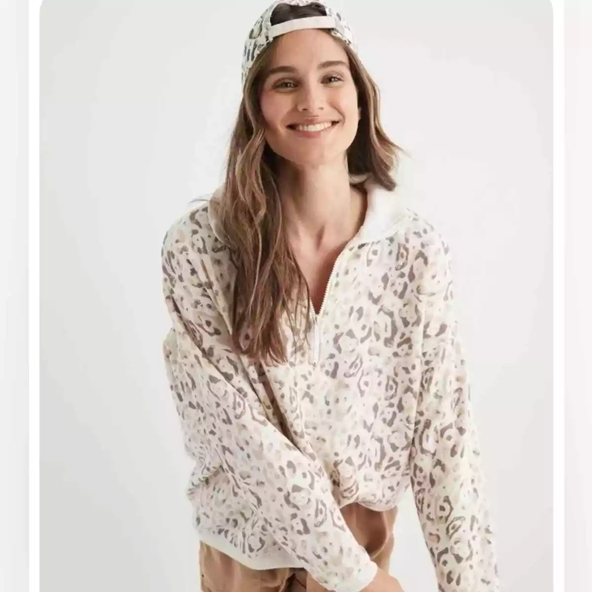 Aerie cheetah sales sweatshirt