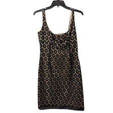 Elie Tahari Black  Sleeveless Dress With Floral Pattern Size 6 Dress