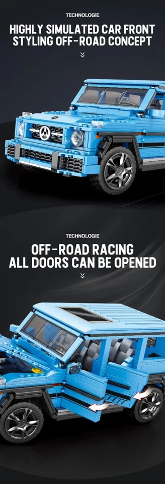 1204 PIEZAS Reobrix 11032 Clase G La Bestia SUV Coche Modelo 1:12 Juguete Bloques de Construcción Foto 3 de 4