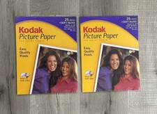 Kodak 25 Sheets Soft Gloss Picture-Photo Paper 8.5" x 11" 51 Lb Pack of 2 SEALED