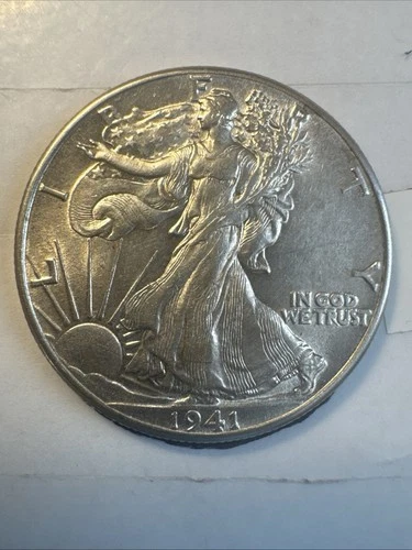 1941-P Walking Liberty Half Dollar AU/BU Condition 90% Silver