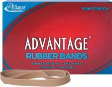 Alliance 27075 Rubber Bands Size 107 1 lb. 1 Pound 7 x 5/8 inches, Beige 