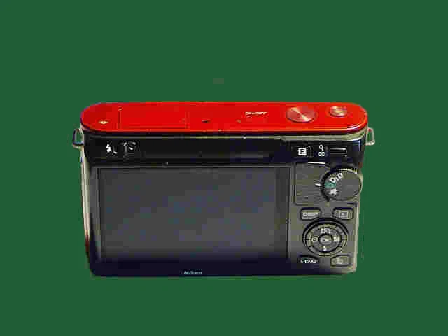 Cámara digital Nikon 1 J1 roja con batería - sin lente - probada leer envío gratuito Foto 3 de 4