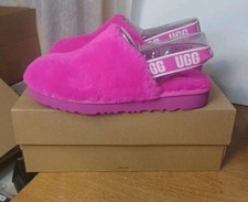 UGG Fluff Yeah, Clog Big Kids Slippers in Rock Rose/ Size 6/ NEW IN BOX