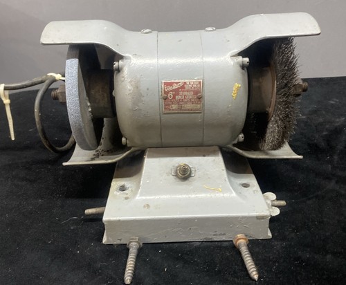 Van Dorn 6" Type A Bench Grinder 1/4 HP 3600RPM 4.0 AMPS Working Mounting Bolt
