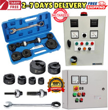 Electrical Hole Cutter Kit Metal Sheet Puncher Knockout Box KO Punch Driver Set