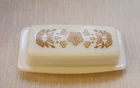 Vintage 1970’s Pyrex Butterfly Gold Design Butter Dish With Lid