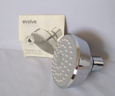 Evolve Single Function Showerhead 1.5 GPM Shower Head Gray Chrome Finish Spray..