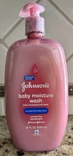Johnson's Baby Moisture Wash Enriched w/ Baby Lotion Large 28 oz Sealed w/ Pump
