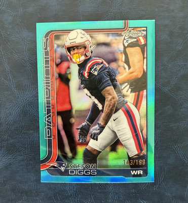 Topps 2025 Topps Chrome Stefon Diggs #205 New England Patriots NFL /199