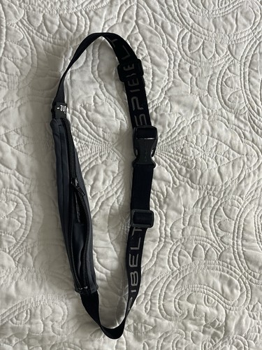 SPIbelt Basic Black Zippered Fanny Pouch - Size 24” - 47” Waist - Trail Running - Picture 1 of 2