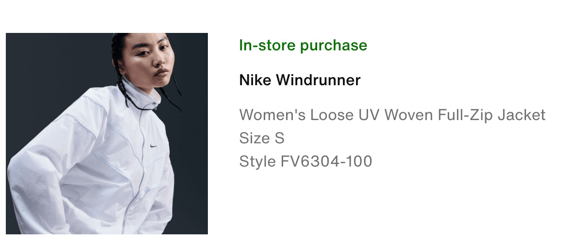 Nike Windrunner Jacket white Small running workout - image 6