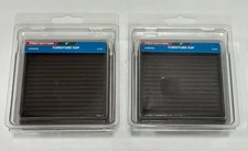 4-Pack 3"x3" Square Rubber Furniture Caster Cups with Anti-Sliding Floor Grip