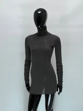 Rick Owens F/W 08 Women's Brown Turtleneck Tunic Sweater Size US8