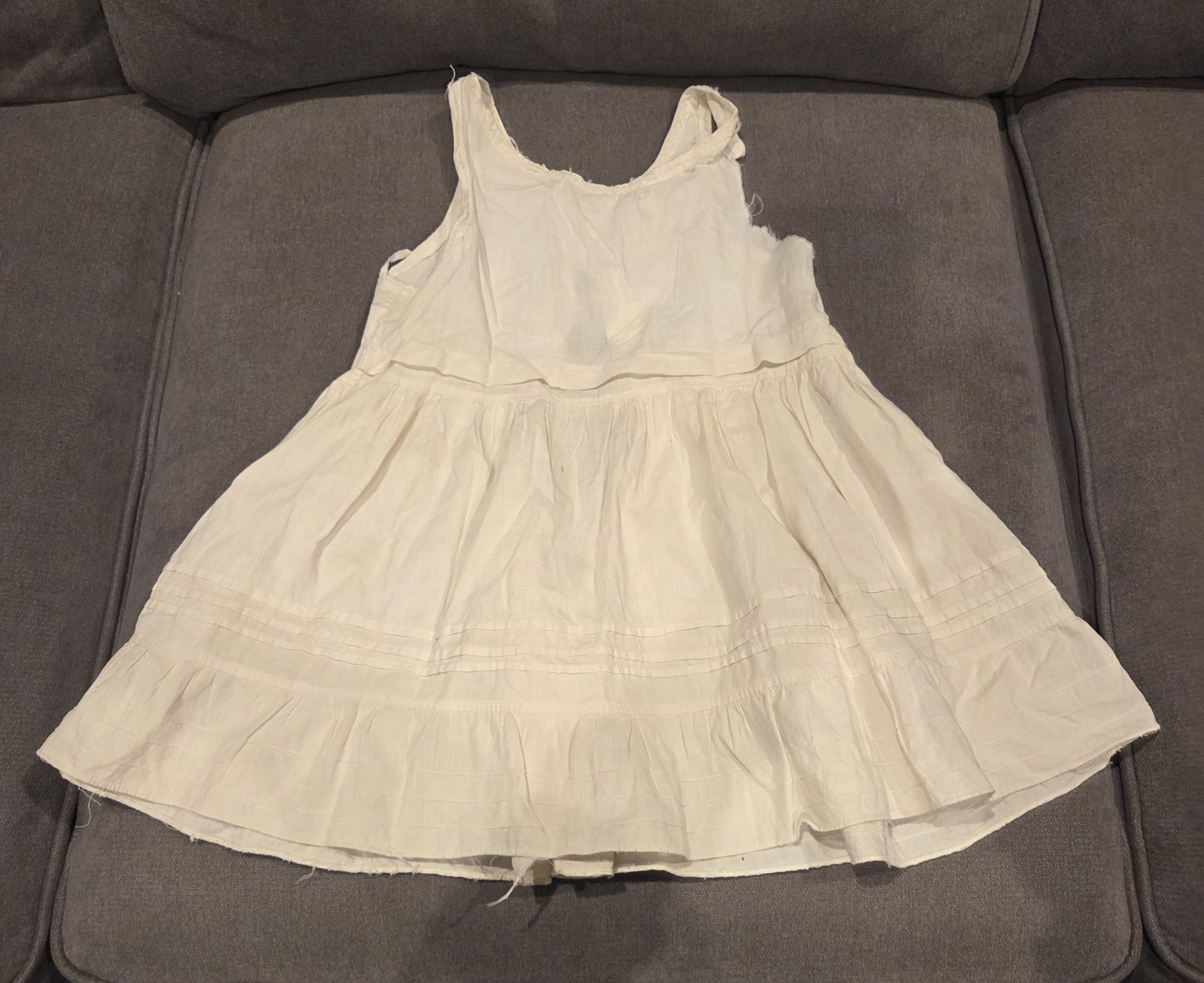 Antique Cotton 21” Full Slip For French Or German Bisque Doll