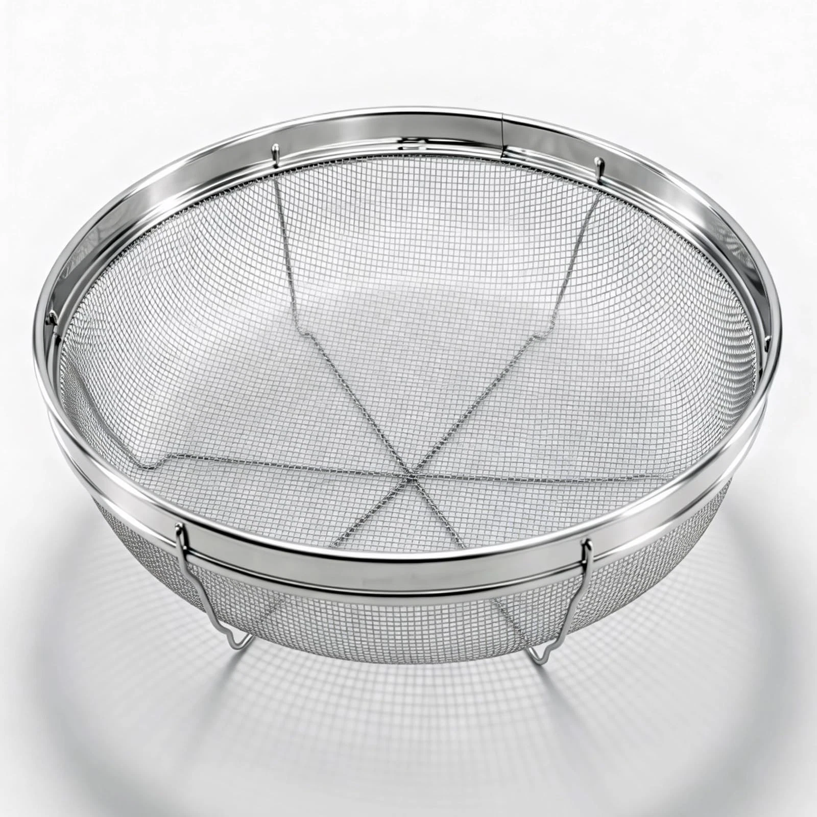 Fine Mesh Strainer for Kitchen, Stainless Steel Colander Bowl for Pasta, Rice...