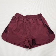 SHEIN Womens Burgundy Running Shorts Elastic Waist Track Field Athletic Size S