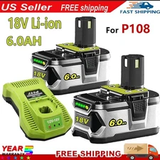 1-4X 18V For Ryobi 6.0Ah ONE Plus Battery| Charger LITHIUM High Capacity P108