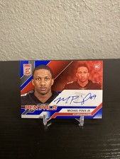 2024 Panini Donruss Elite Pen Pals Michael Penix Jr. Blue Ink SSP Rookie Auto