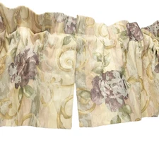 Croscill Chambord Cassis Amethyst Floral Blouson 2 Valances 1 Pair 17" X 58" In