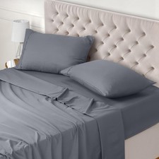 Utopia Bedding Set Lenzuola Letto Matrimoniali 4 Pezzi 180x200 cm Spazzolata