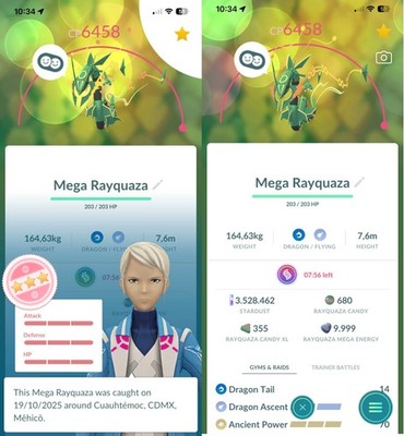 Pokémon Go   Hundo Rayquaza Mega DA (IV 100%)   PTC LvL60-69   Read Description