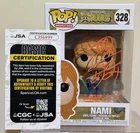 One Piece Anime Nami #328 Signed Japanese JVA Akemi Okamura Funko Pop JSA COA