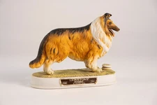 Lionstone Liqueur British Rough Collie Porcelain Decanter Empty Vintage 1975