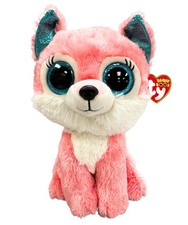 Ty Beanie Boos - Maggie the Wolf, Medium (9"), Glitter Eyes, MWMT Stuffed Animal
