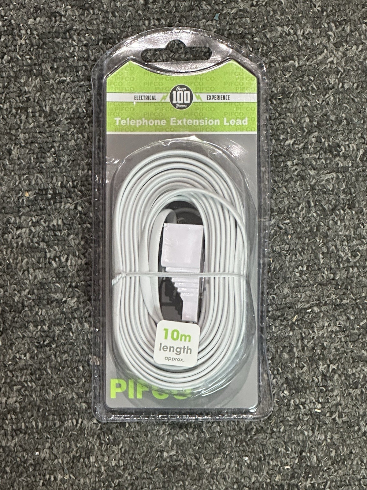 Pifco 10m Telephone Extension Cable *New