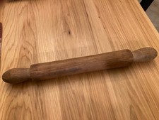 Antique Solid Wood One Piece Primitive 18  Rolling Pin Rustic Farmhouse Country