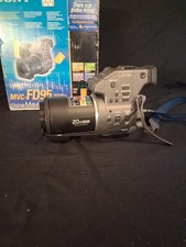 Sony Mavica MVC-FD95 2.1MP Digital Camera - Black Metallic gray With Box WORKS
