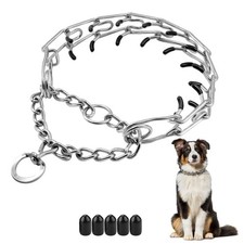 Dog Prong Collar, Adjustable Choke Collar for Dogs, High-Strength Metal Colla...