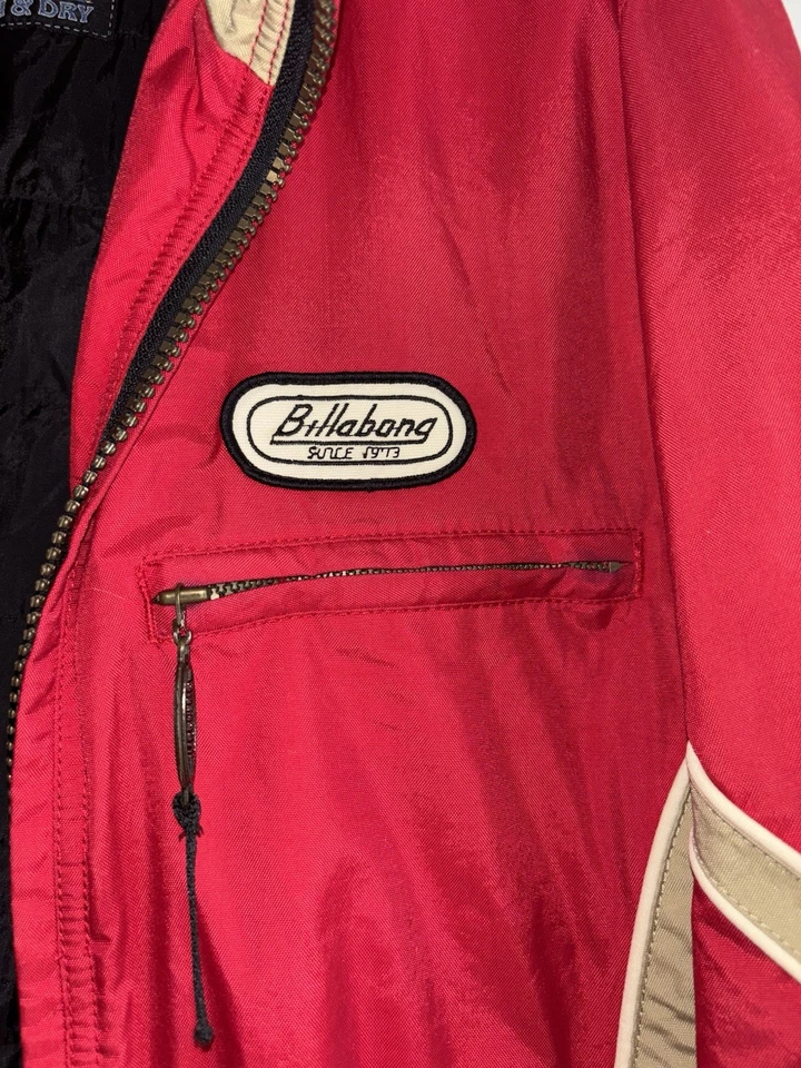 Chaqueta Billabong De Colección Alta Y Seca Rara Talla M Esquí Snowboard Abrigo Rojo Y2K Foto 3 de 4