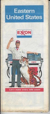 EXXON EASTERN UNITED STATES Highway Road Map, 1978, Vintage, 36.5'' X 23.5''