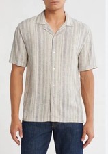 Old navy Short Sleeve Linen Blend Button-Up Short Sleeve NWT Size XXL