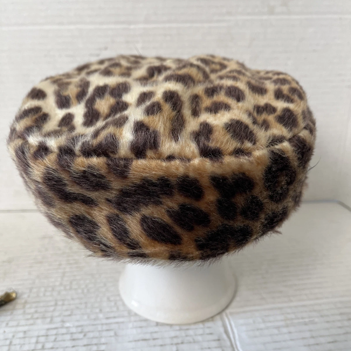 Real Leopard Fur Lord /Taylor Vintage Pill Box Hat Vintage Pillbox Hat Leopard Print Faux Fur by Mr. John  main image 3
