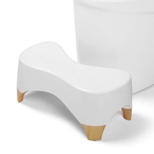 Toilet Stool Squat Adult,Gligam Poop for Bathroom,Bearing 550 lbs White