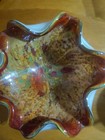 Vintage Mid-centry  Murano Tutti Fruitii Hand Blow Art Glass With Fuffled Edge — photo 1