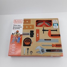 Black  Decker Junior Toy Tool Set Realistic Features includes Goggles 16-Pcs 3 