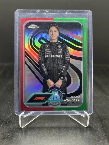 2024 Topps Chrome Formula 1 F1 George Russell Portrait Red Green SP #5